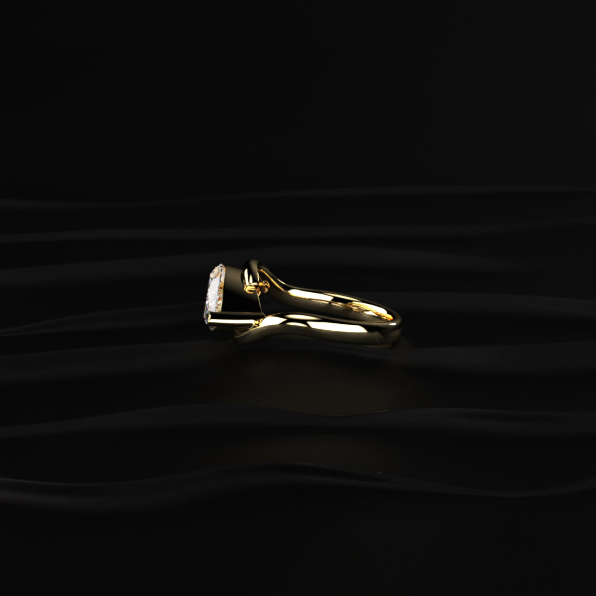 Marquise diamond Ring With Bypass Setting |Earthly jewels