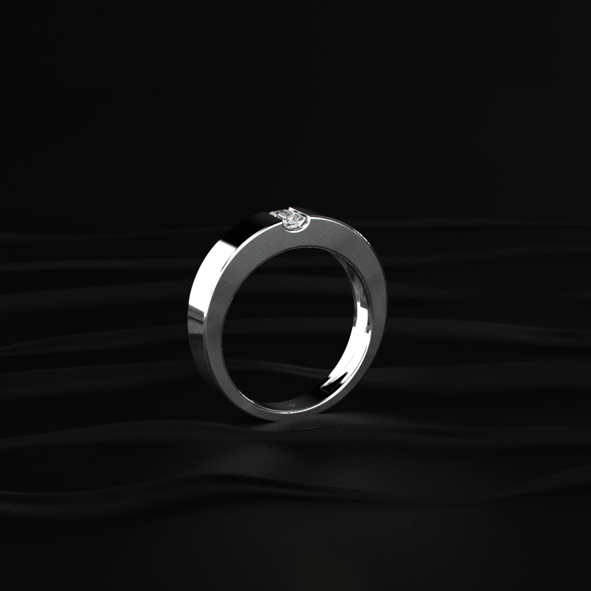 Emerald Cut Diamond Men’s Wedding Band | Earthly Jewels