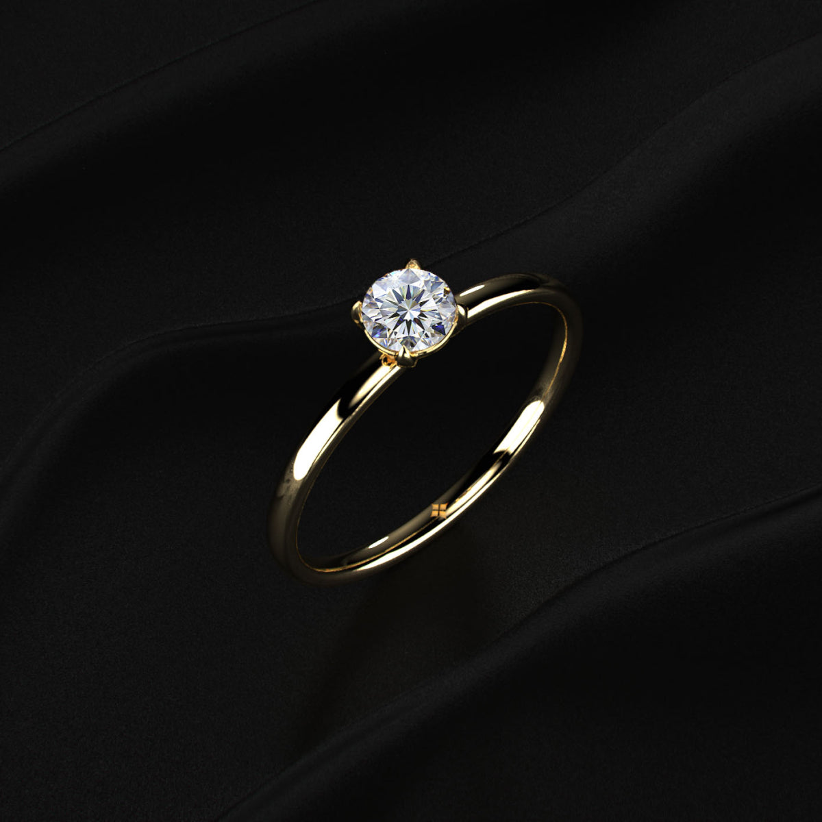 0.3 Ct Solitaire Diamond Engagement Ring | Earthly Jewels