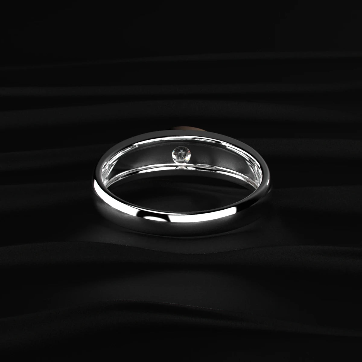 Round Solitaire Engagement Female Puzzle Heart Ring | Earthly Jewels