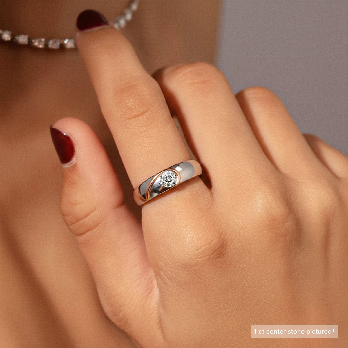 Round Solitaire Engagement Female Puzzle Heart Ring | Earthly Jewels