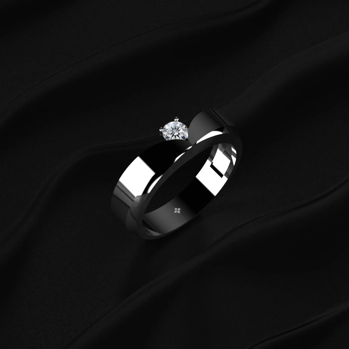 Round Diamond Mens Engagement Ring | Earthly Jewels