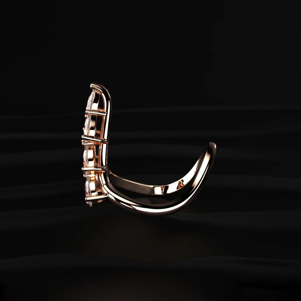 Pear Shape Diamond Vanki Ring | Earthly Jewels