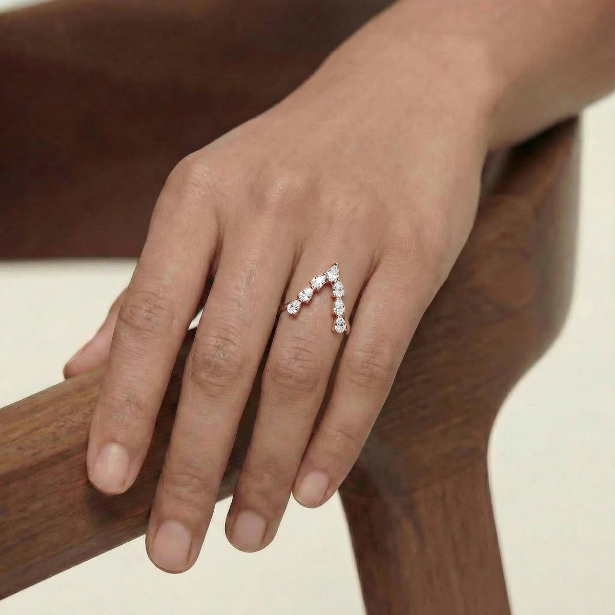 Pear Shape Diamond Vanki Ring | Earthly Jewels