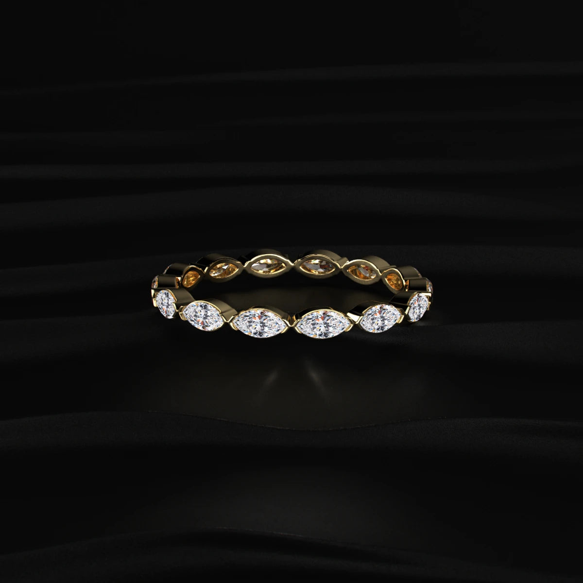 Marquise Cut Diamond Full Eternity Ring | Earthly Jewels