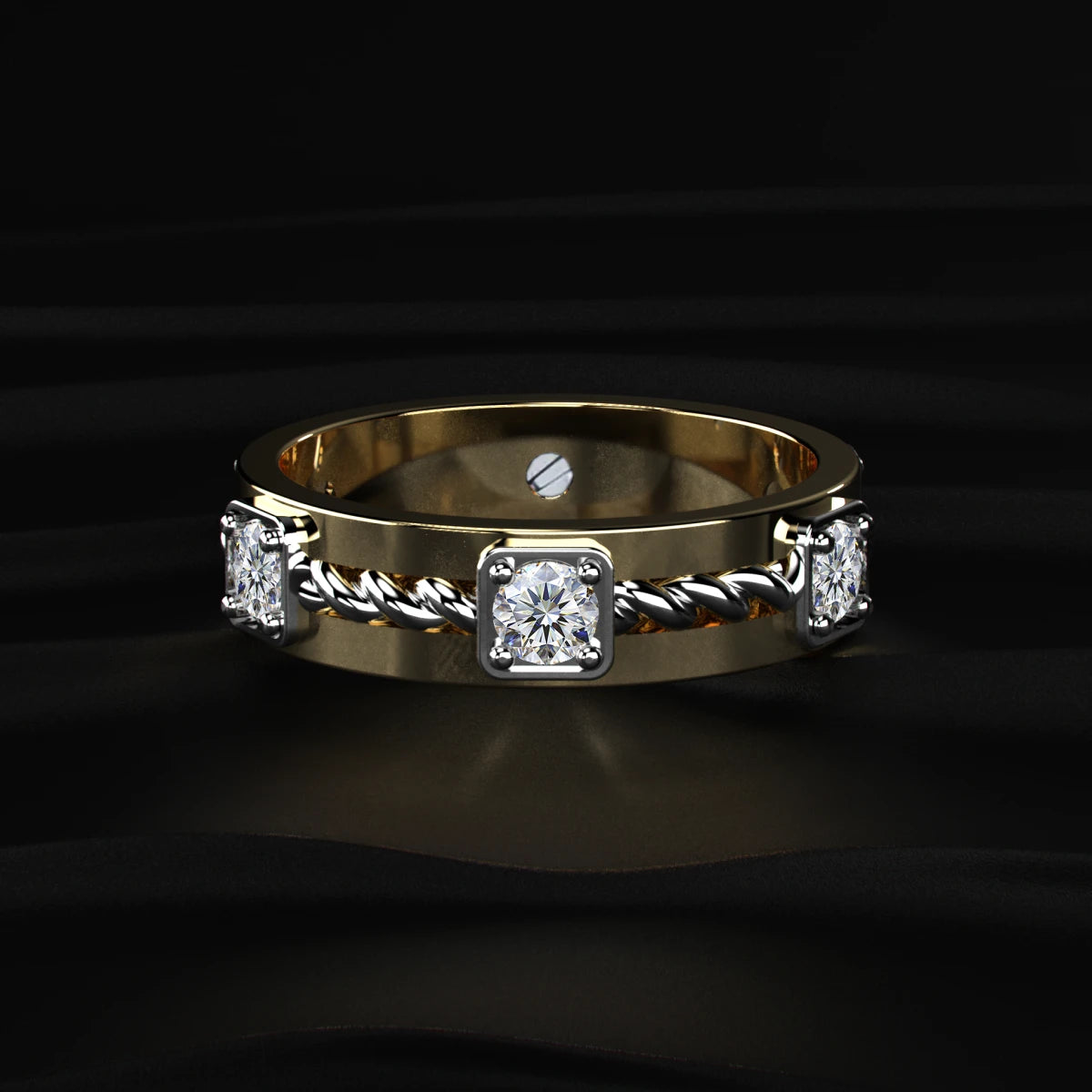 Round Brilliant Diamond Rope Eternity Ring | Earthly Jewels