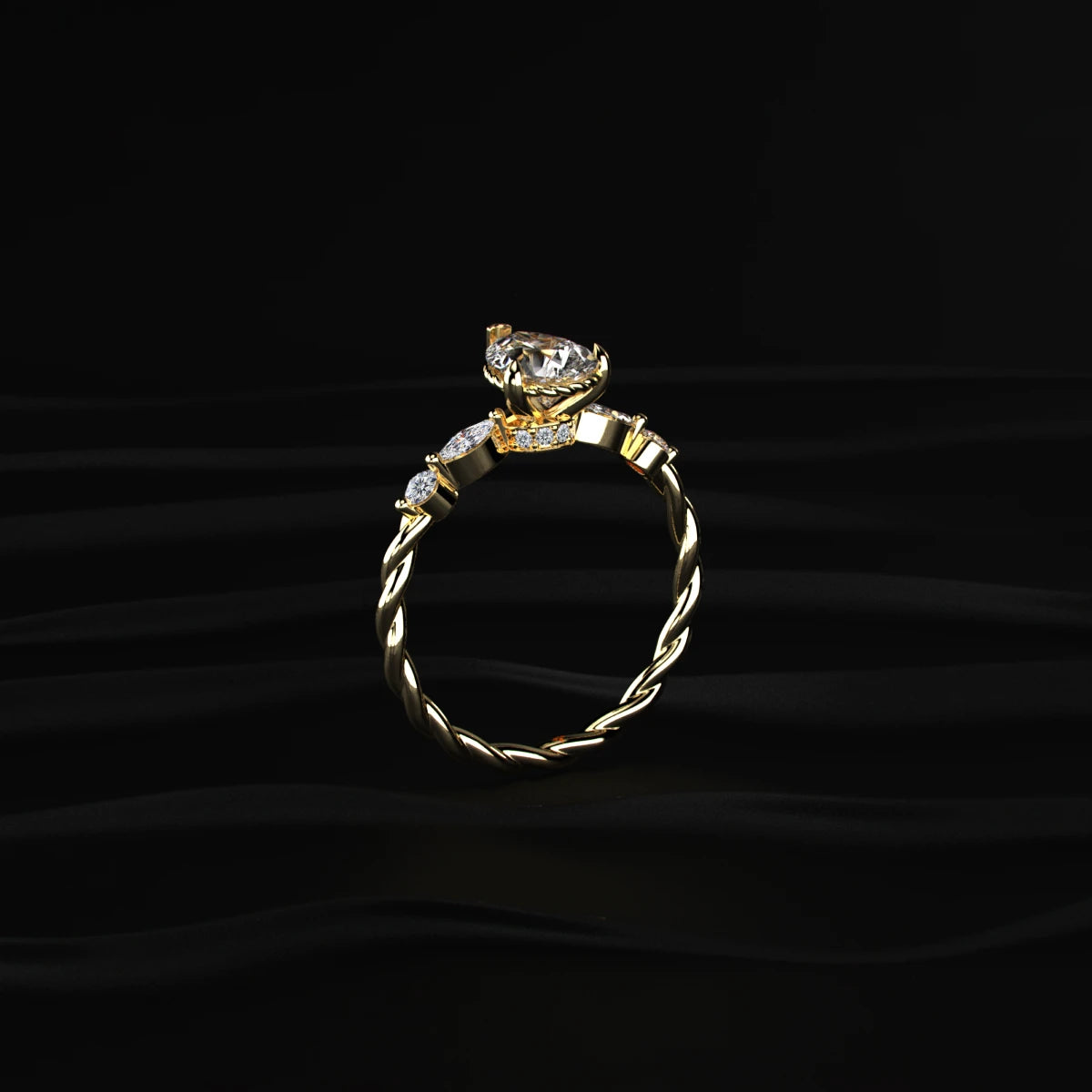 Pear Diamond Ring