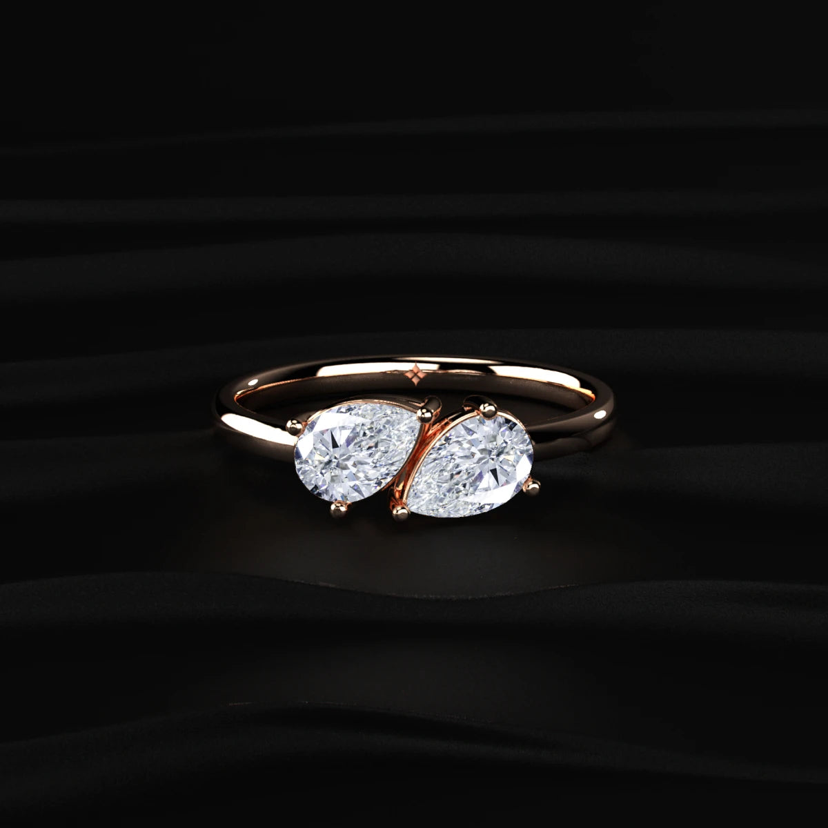 Double Pear Diamond Toi et Moi Ring | Earthly Jewels
