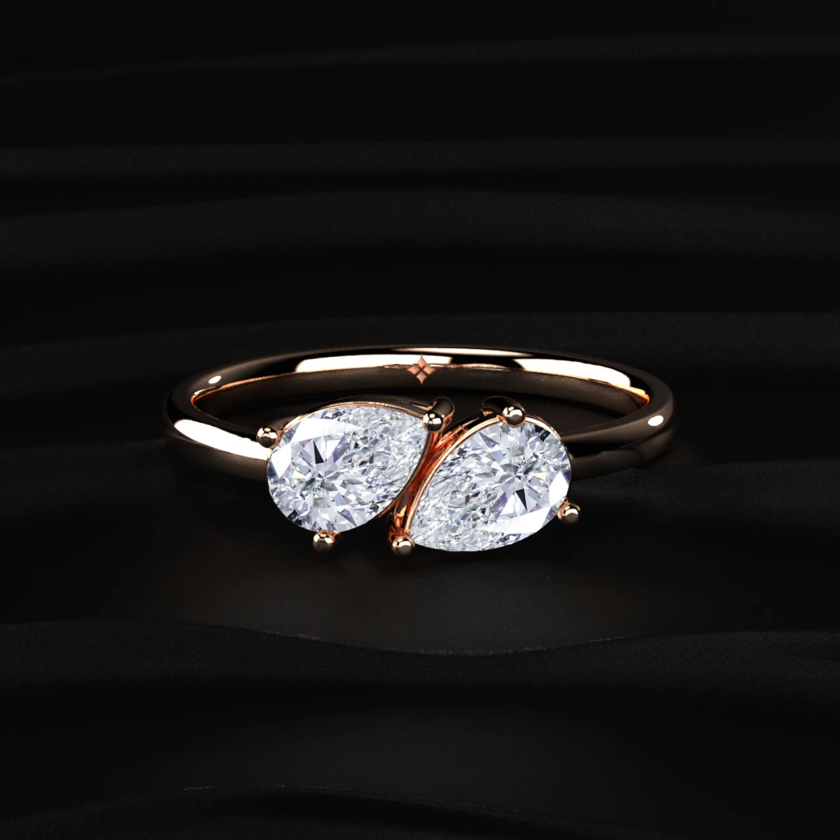 Double Pear Diamond Toi et Moi Ring | Earthly Jewels