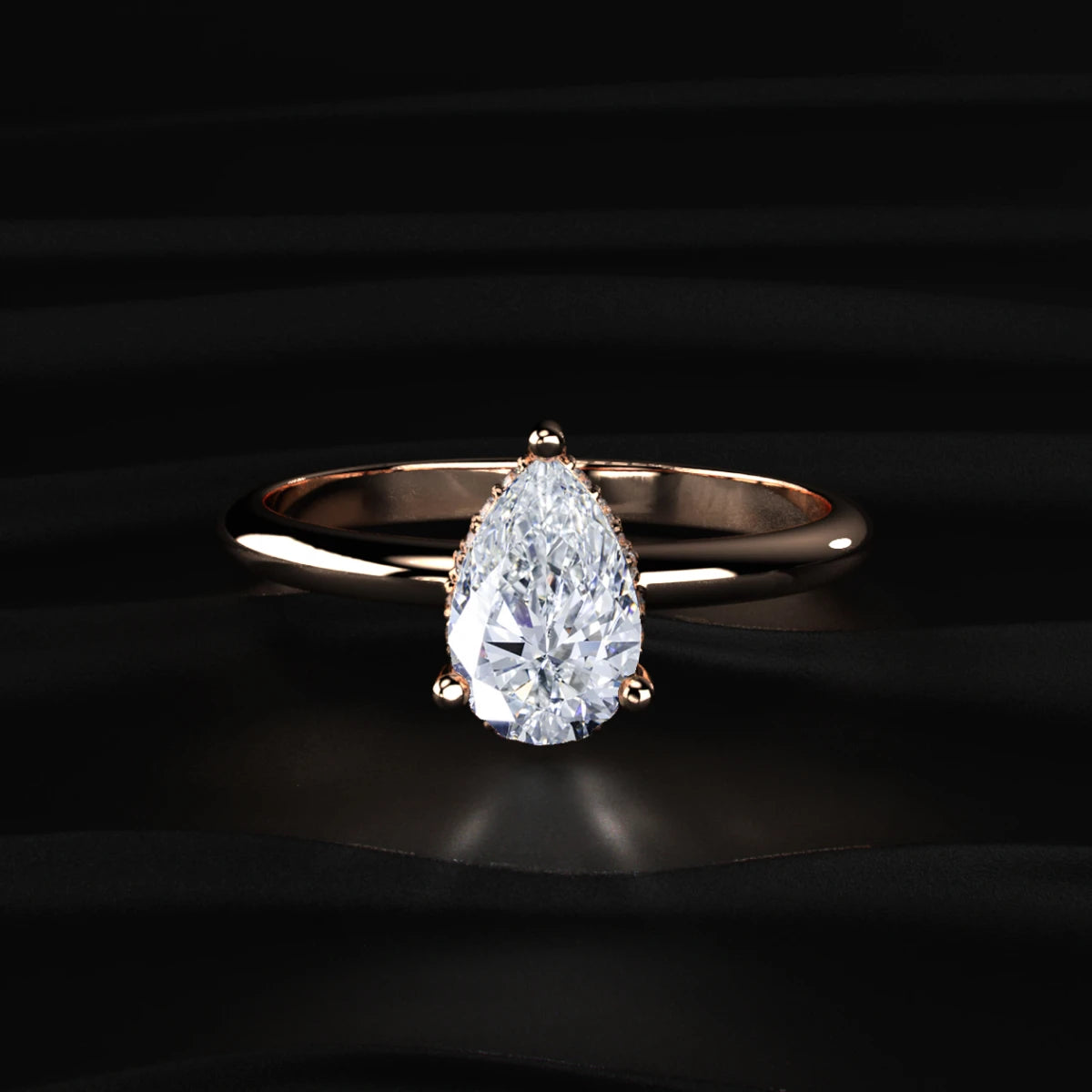 Pear Cut Diamond Ring