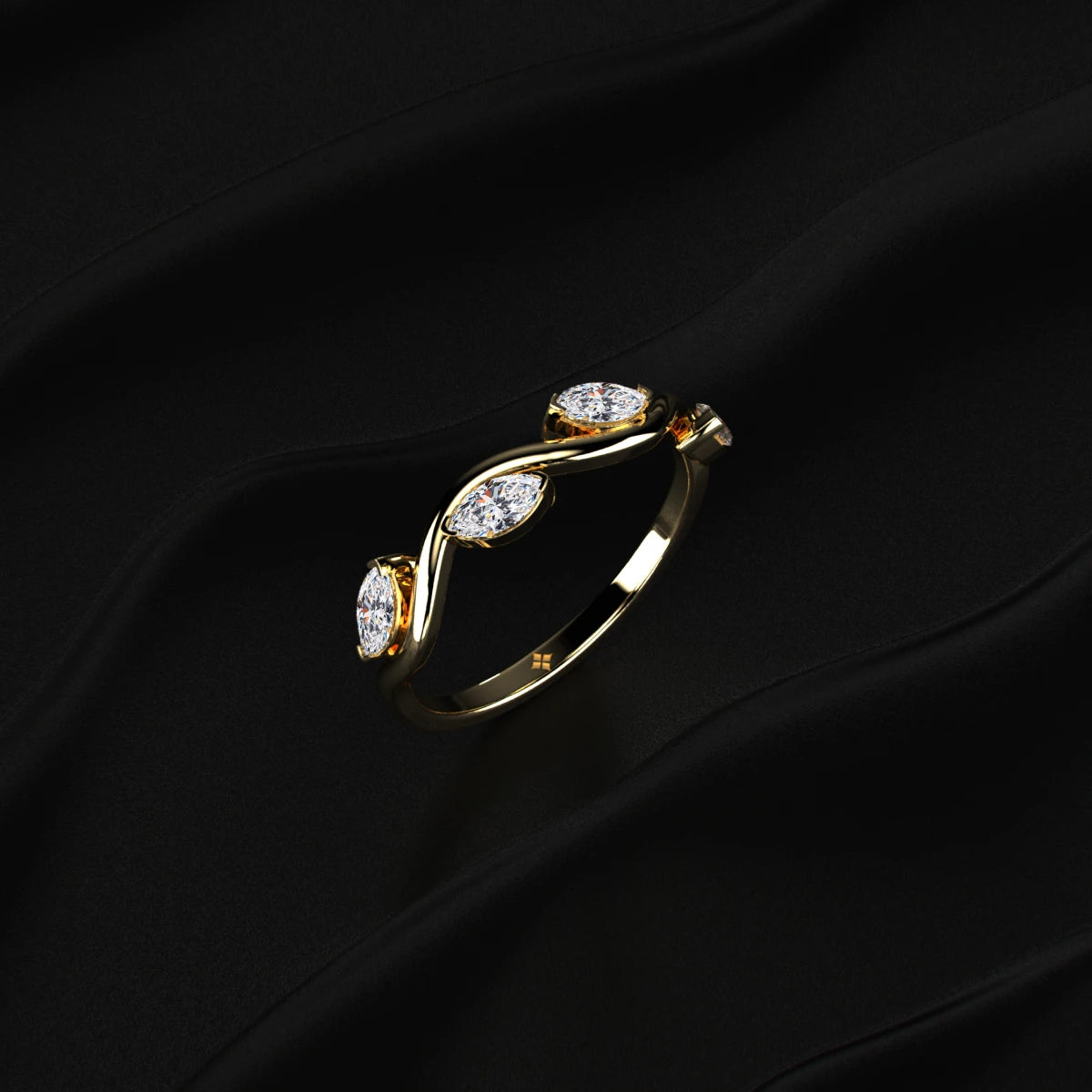 Zigzag Gold Band