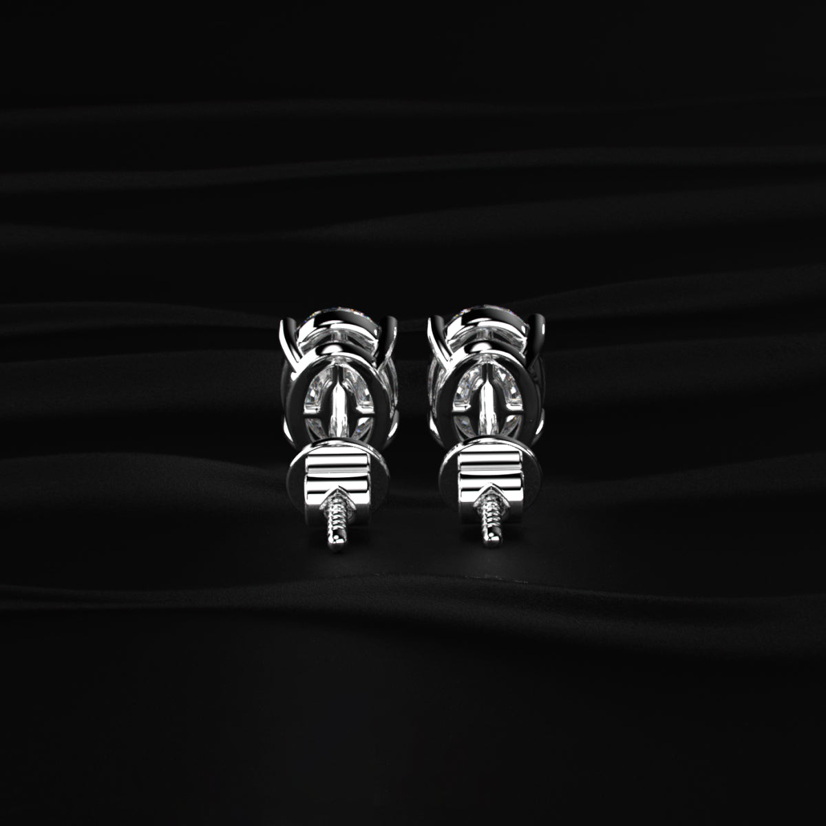 Oval Diamond Solitaire Earrings | Earthly Jewels