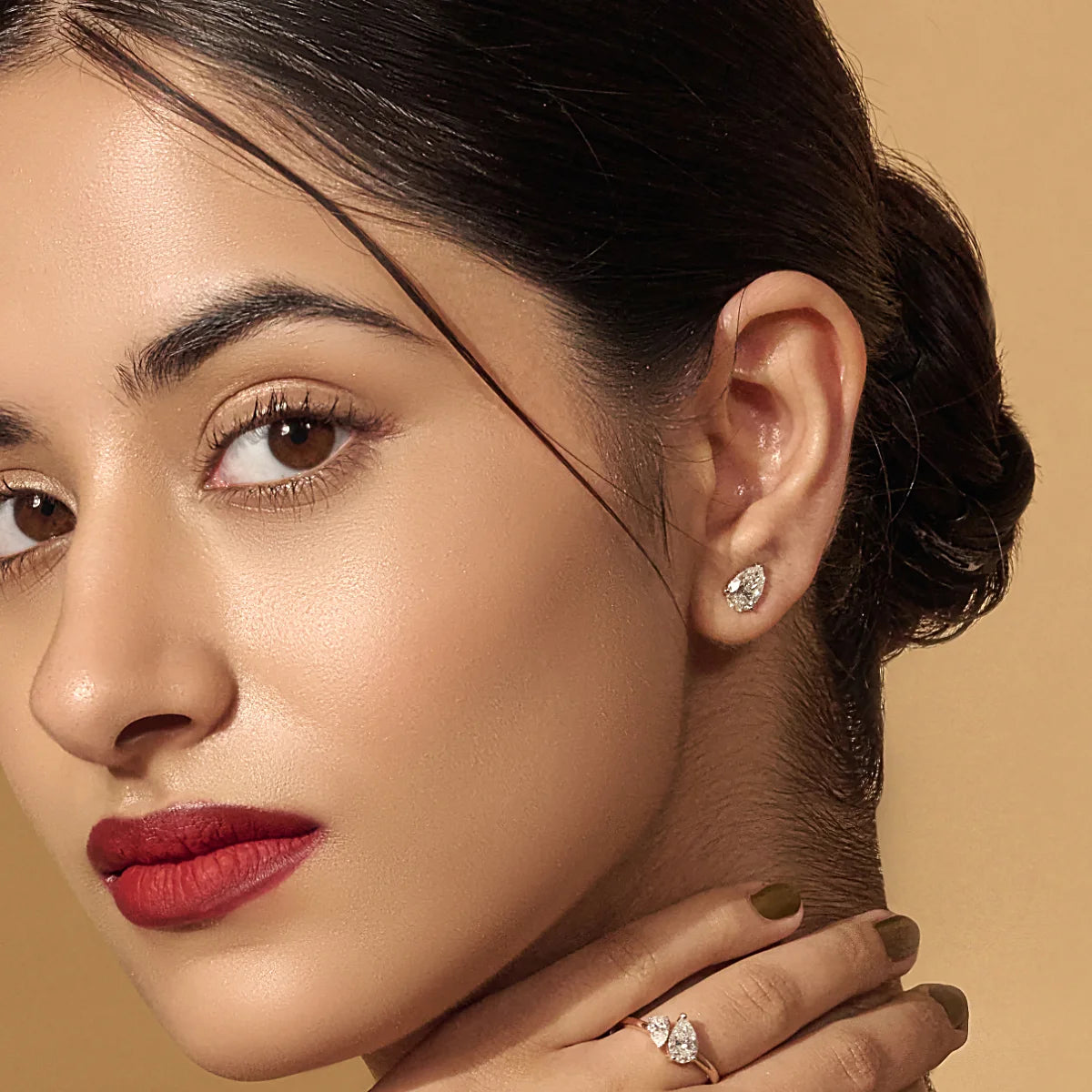 2 Carat Pear Shaped Diamond Earrings | Earthly Jewels