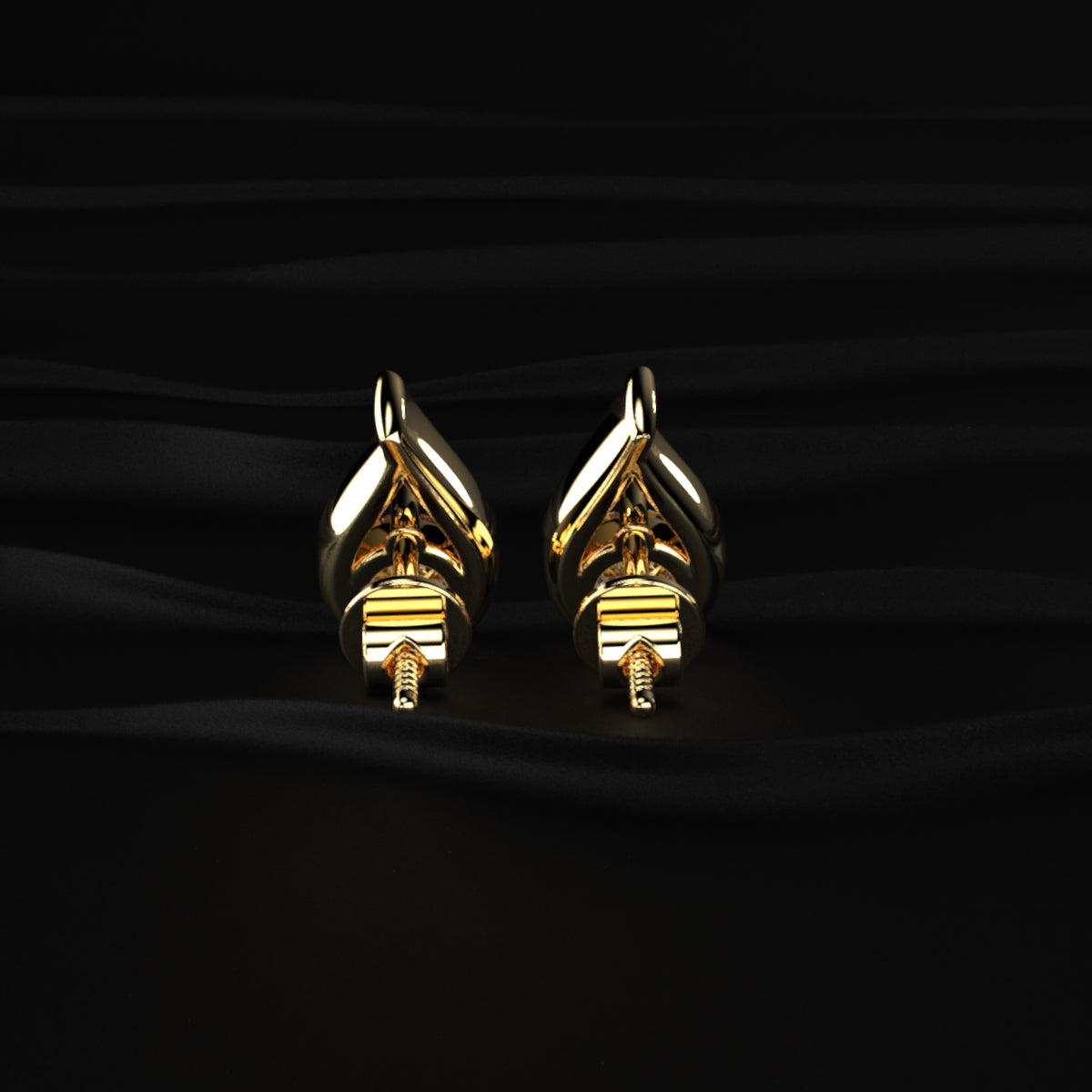 Round Diamond Teardrop Stud Earrings | Earthly Jewels