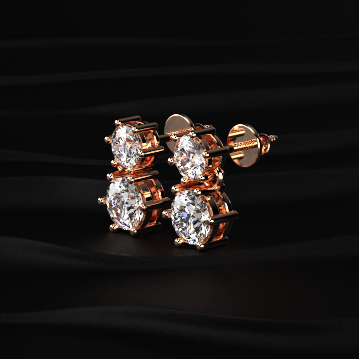 Double Stone Earrings | Earthly Jewels