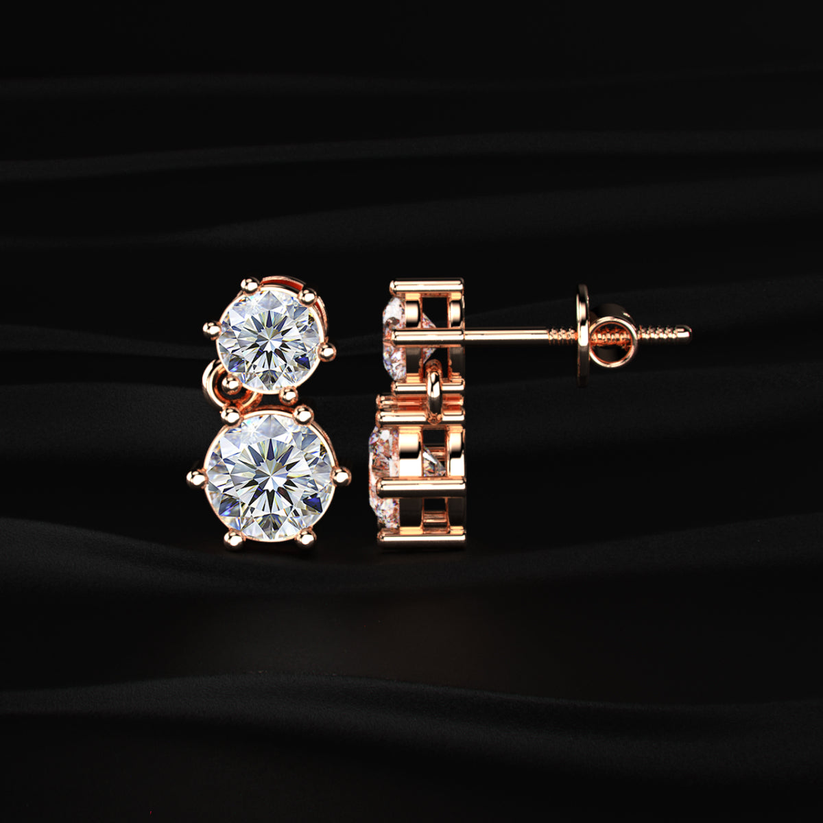 Double Stone Earrings | Earthly Jewels