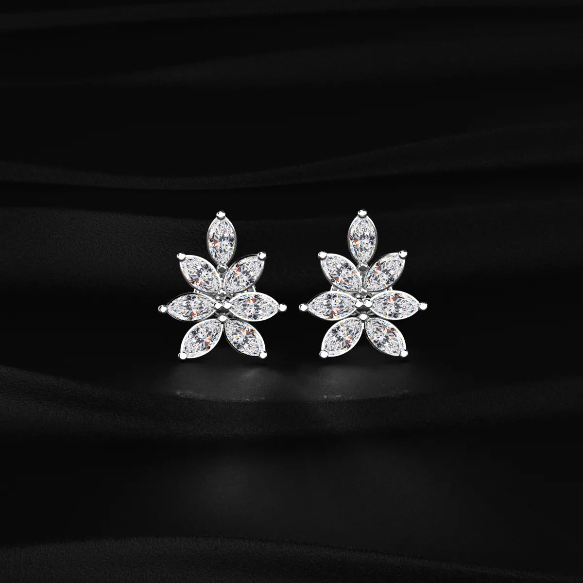 Marquise Diamond Stud Earrings