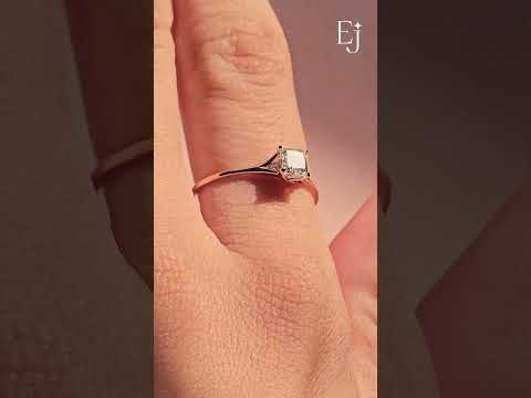 Load video: Princess Cut Split Shank Diamond Ring | Earthly Jewels