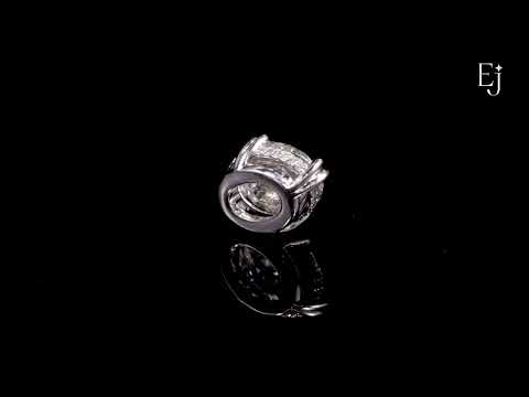 10 Ct Oval Solitaire Pendant With Hidden Halo | Earthly Jewels