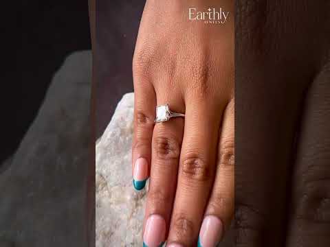 Load video: Radiant Solitaire Engagement Ring| Earthly Jewels