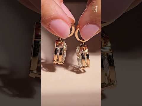 Oval Diamond Solitaire Leverback Earrings | Earthly Jewels