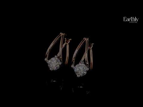 Round Diamond Hoop Earrings | Earthly Jewels