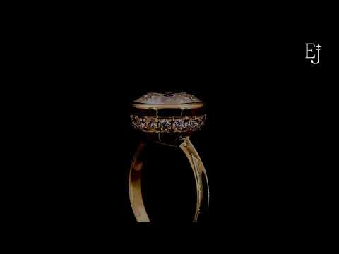 Load video: Round Diamond Solitaire Engagement Ring Bezel Setting | Earthly Jewels