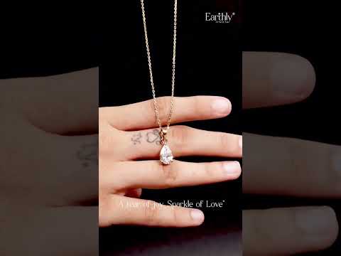 Pear Shaped Solitaire Pendant | Earthly Jewels