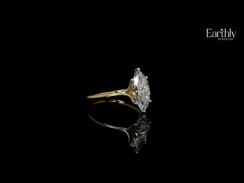 Load video: 2 Carat Marquise Diamond Solitaire Ring | Earthly Jewels