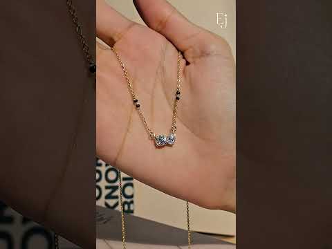 Load video: Round & Pear Toi-Et-Moi Mangalsutra | Earthly Jewels
