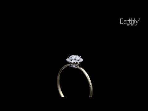 Load video: Round Cut Halo Diamond Engagement Rings | Earthly Jewels