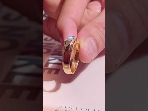 Load video: Princess Cut Men'S Engagement Ring | Earthly Jewels