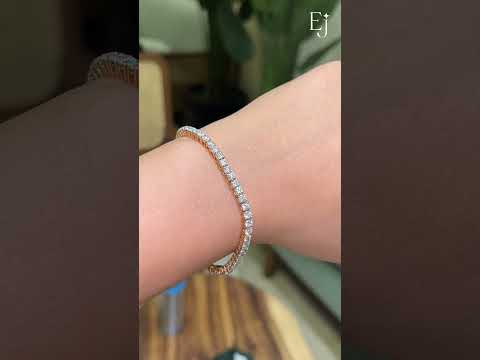 Load video: Princess Diamond Tennis Bracelet | Earthly Jewels