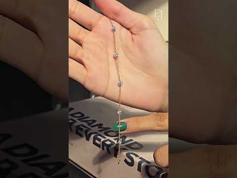 Round Diamond Bezel Station Bracelet | Earthly Jewels