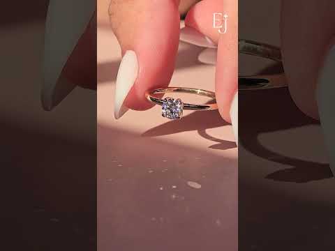 Load video: Round Diamond Tulip Setting Ring | Earthly Jewels