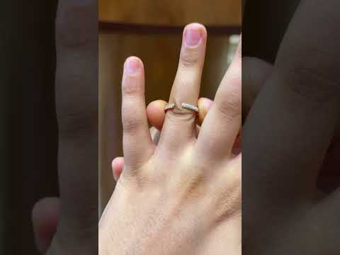 Load video: Open Wedding Diamond Stack Band | Earthly Jewels
