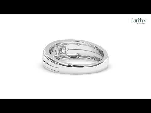 Load video: Princess Cut Diamond Ring For Men | Earthly Jewels
