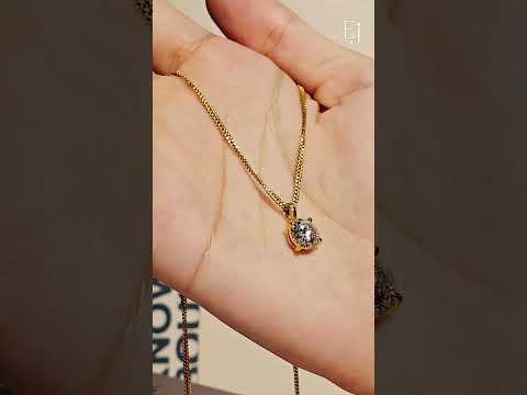 Round Shape Solitaire Pendant | Earthly Jewels