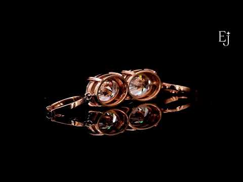 Oval Diamond Solitaire Leverback Earrings | Earthly Jewels