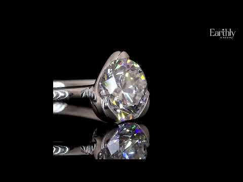 Heart Shaped Round Solitaire Ring | Earthly Jewels