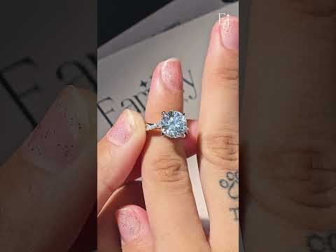 Round With Twisted Pave Band & Hidden Halo | Earthly Jewels