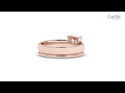 Radiant Solitaire Ring For Men | Earthly Jewels