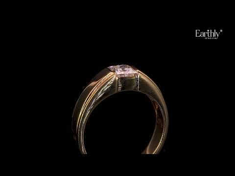 Load video: Princess Cut Men'S Engagement Ring | Earthly Jewels