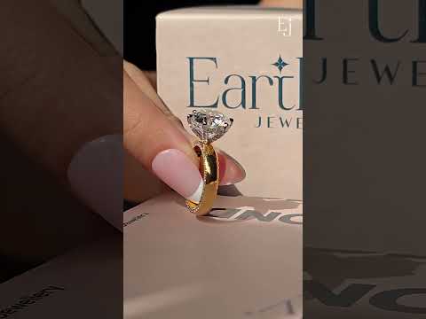 Load video: 5 Carat Round Diamond Solitaire Ring | Earthly Jewels