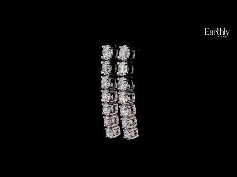 Round Diamond Danglers Earrings | Earthly Jewels