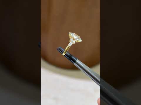 Load video: Marquise Cut Engagement Ring with Accent Diamonds – Classic & Radiant