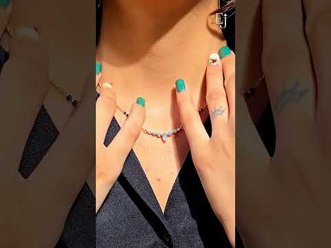 Load video: Seven Stone Pendent Mangalsutra | Earthly Jewels