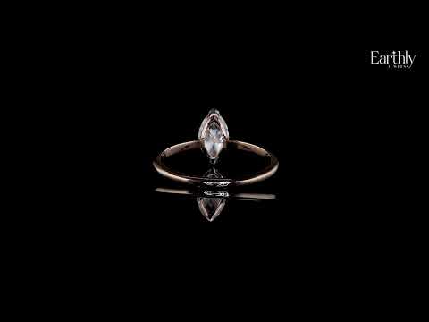 Load video: Marquise Solitaire Engagement Ring | Earthly Jewels