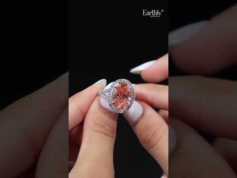 تحميل الفيديو: 6 Carat Oval Pink Diamond Halo Engagement Ring | Earthly Jewels