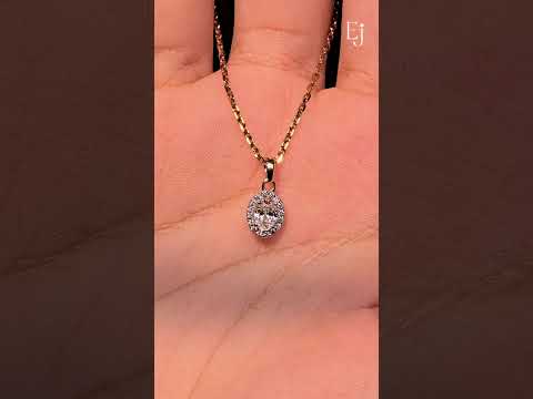 Oval Halo Pendant